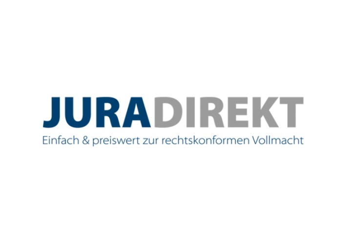 Logo Jura Direkt - Einfach & preiswert zu rechtskonformen Vollmacht