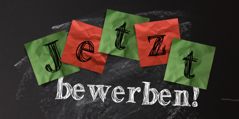 Aufforderung, sich jetzt in der Agentur zu bewerben