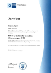 IHK Zertifikat betriebliche Altersvorsorge