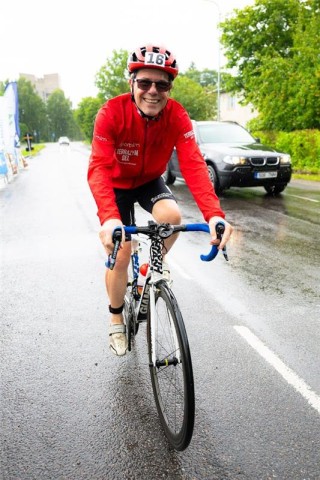 Tristan Vinzent beim Fahrrad fahren