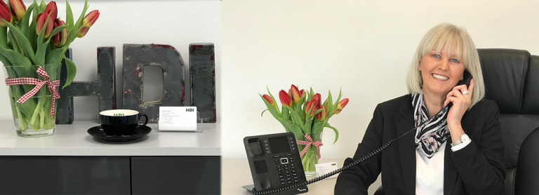 Nicole Sager telefoniert