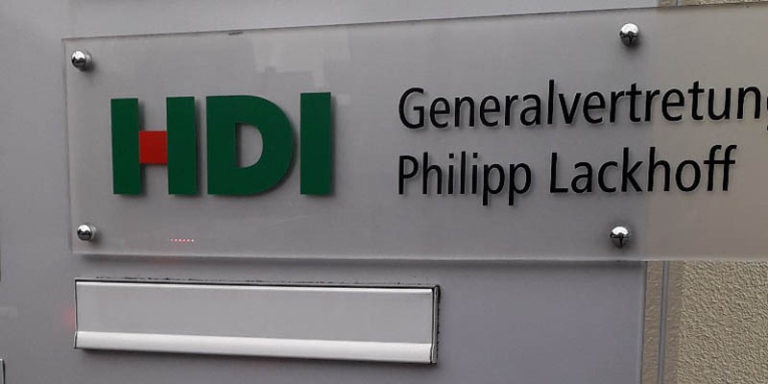 HDI Türschild Generalvertretung Philipp Lackhoff