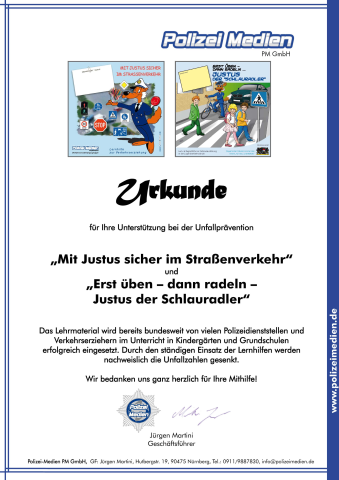 Urkunde Polizei Medien