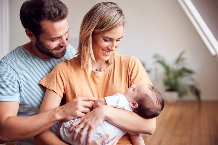 Familie mit Baby