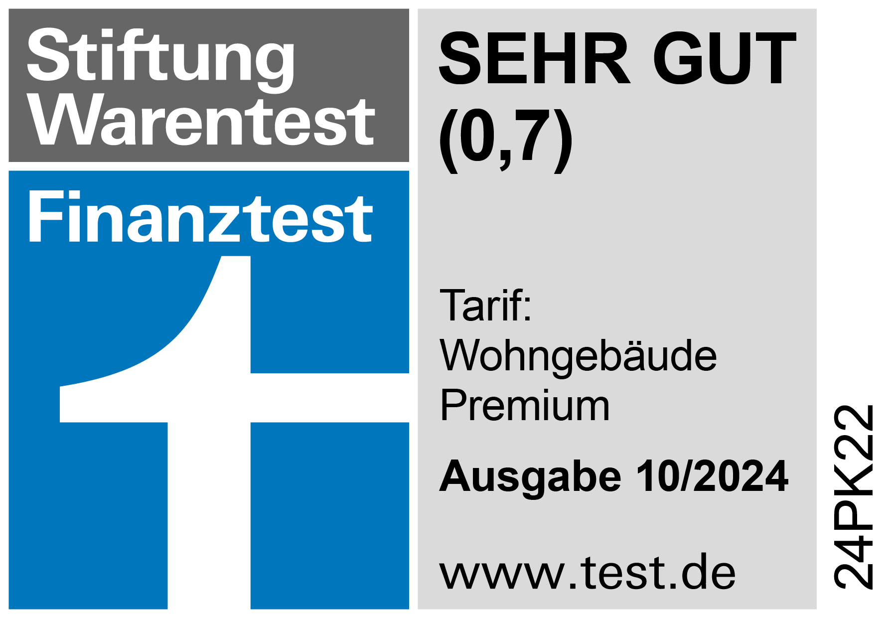 Siegel Stiftung Warentest zeichnet den tarif Premium der HDI Wohngebäudeversicherung mit sehr gut aus.